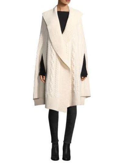 burberry cable knit wool cashmere poncho|burberry capes and ponchos.